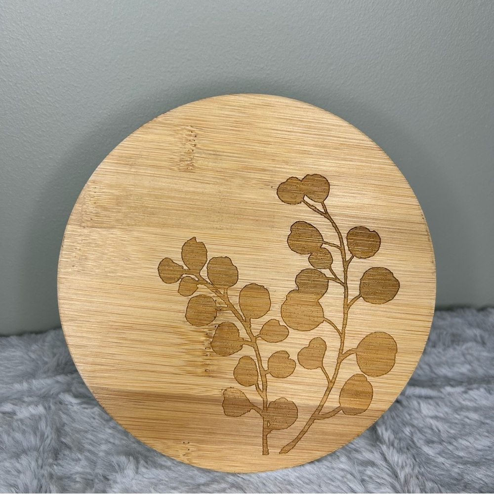 Naturally by Danny SEO Tight Seal Food Storage Bowl Decorative Floral Bamboo Lid